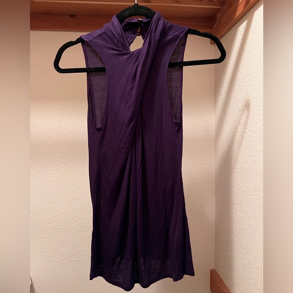 Front Twist Mock Turtle Neck